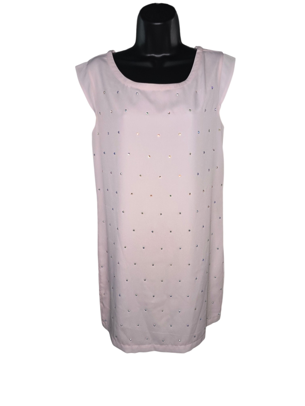 Express Light Pink Embellished Sleeveless Midi Dress